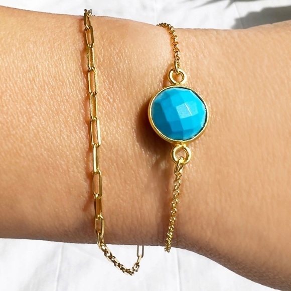 STELLA & DOT • Turquoise Stone Bracelet - Picture 4 of 5